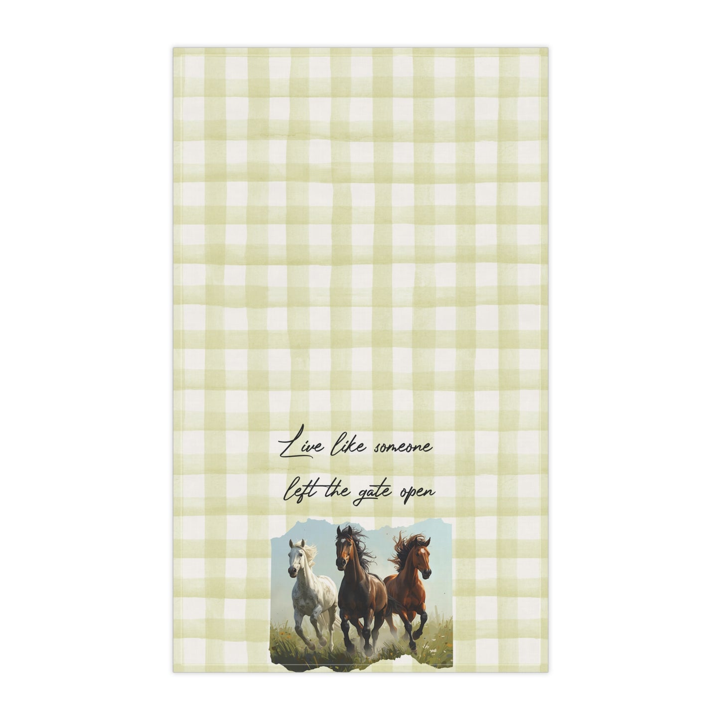 Rustic Horse Tea Towels, Farmhouse Kitchen Decor, Gift for Horse Lovers, Country Home, Eco-Friendly Cotton Towels