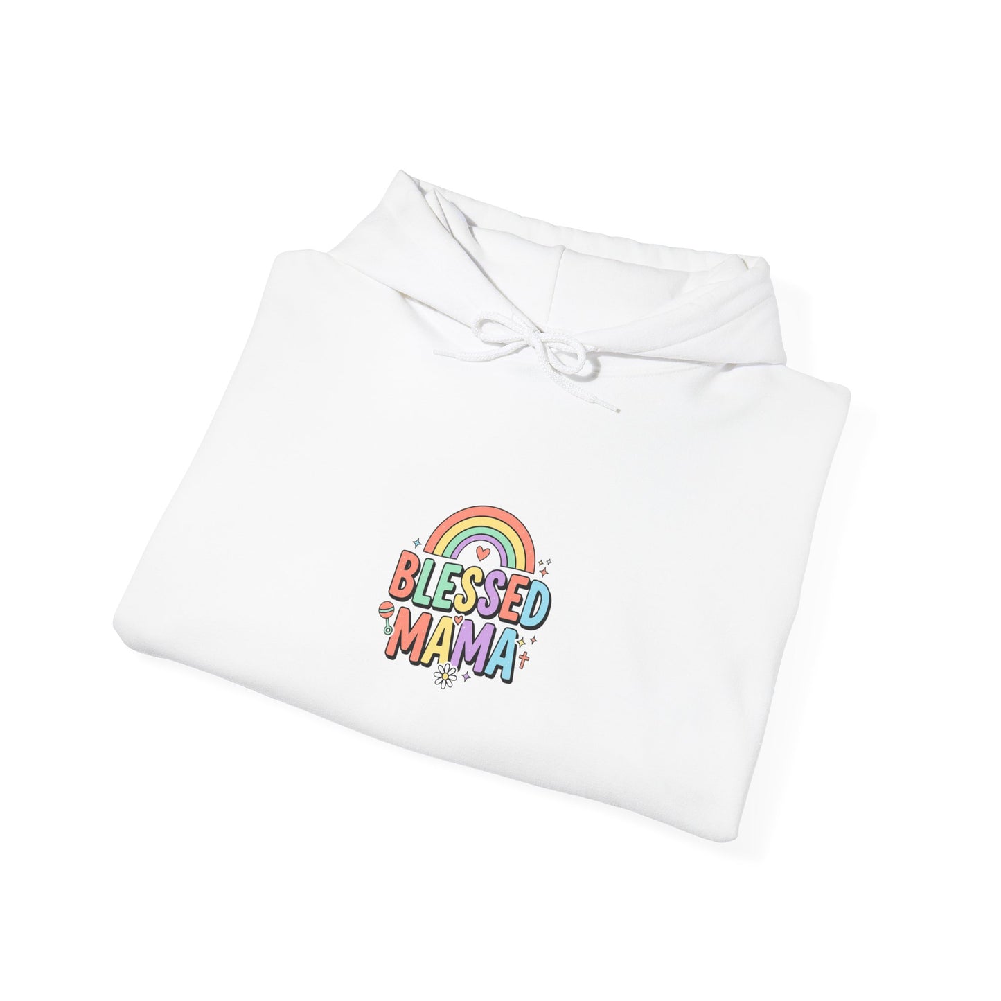 Blessed Mama Rainbow Hoodie | Christian Scripture, Colorful Faith