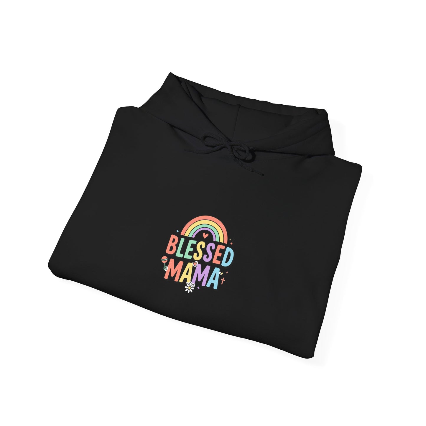 Blessed Mama Rainbow Hoodie | Christian Scripture, Colorful Faith