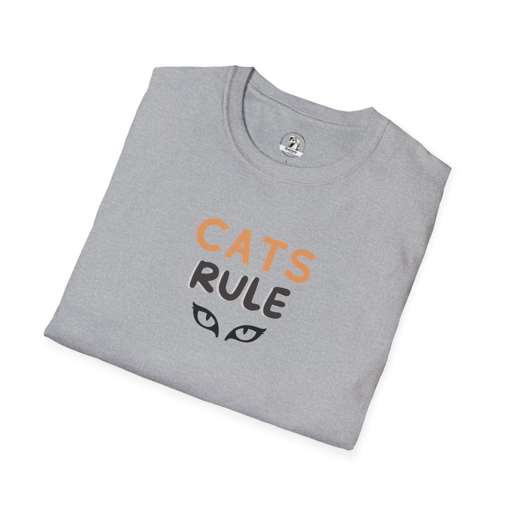 Cats Rule T‑Shirt — Cute Cat Eyes Graphic Tee for Cat Lovers