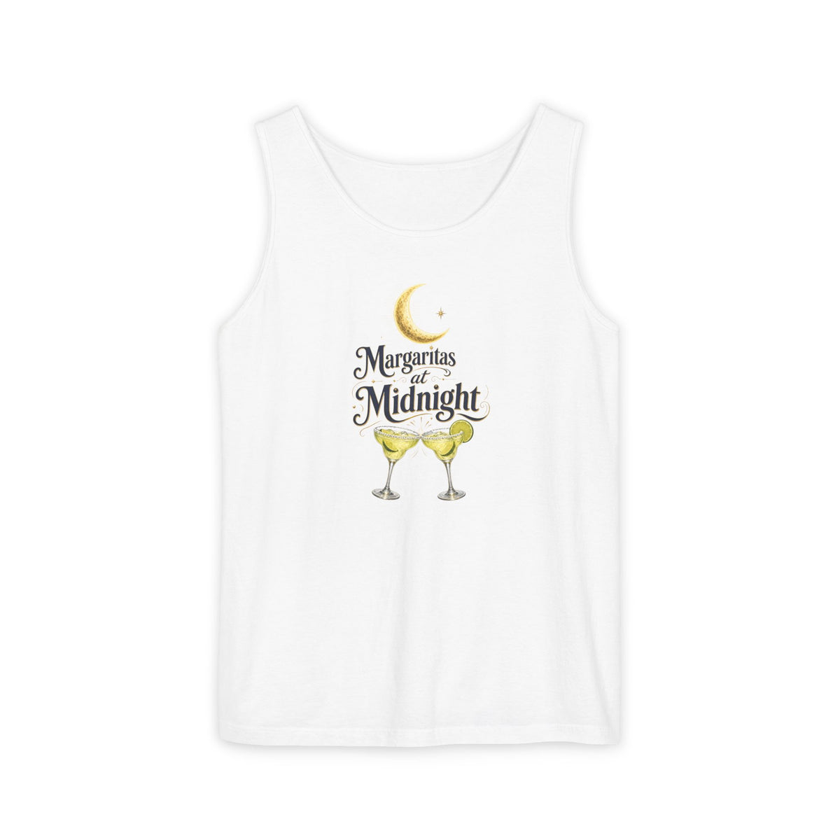 Margaritas at Midnight Tank Top — Women’s/Unisex Cocktail Moon Graphic Tank