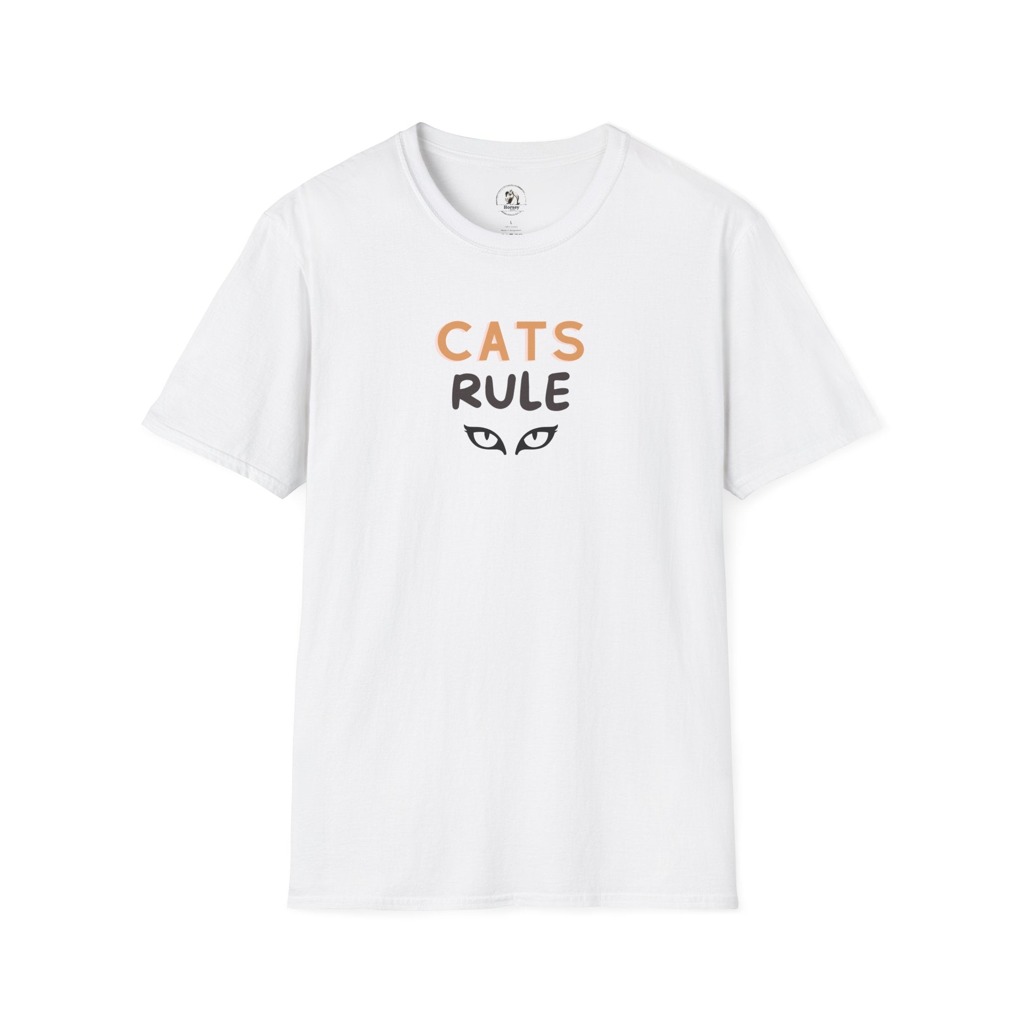 Cats Rule T‑Shirt — Cute Cat Eyes Graphic Tee for Cat Lovers