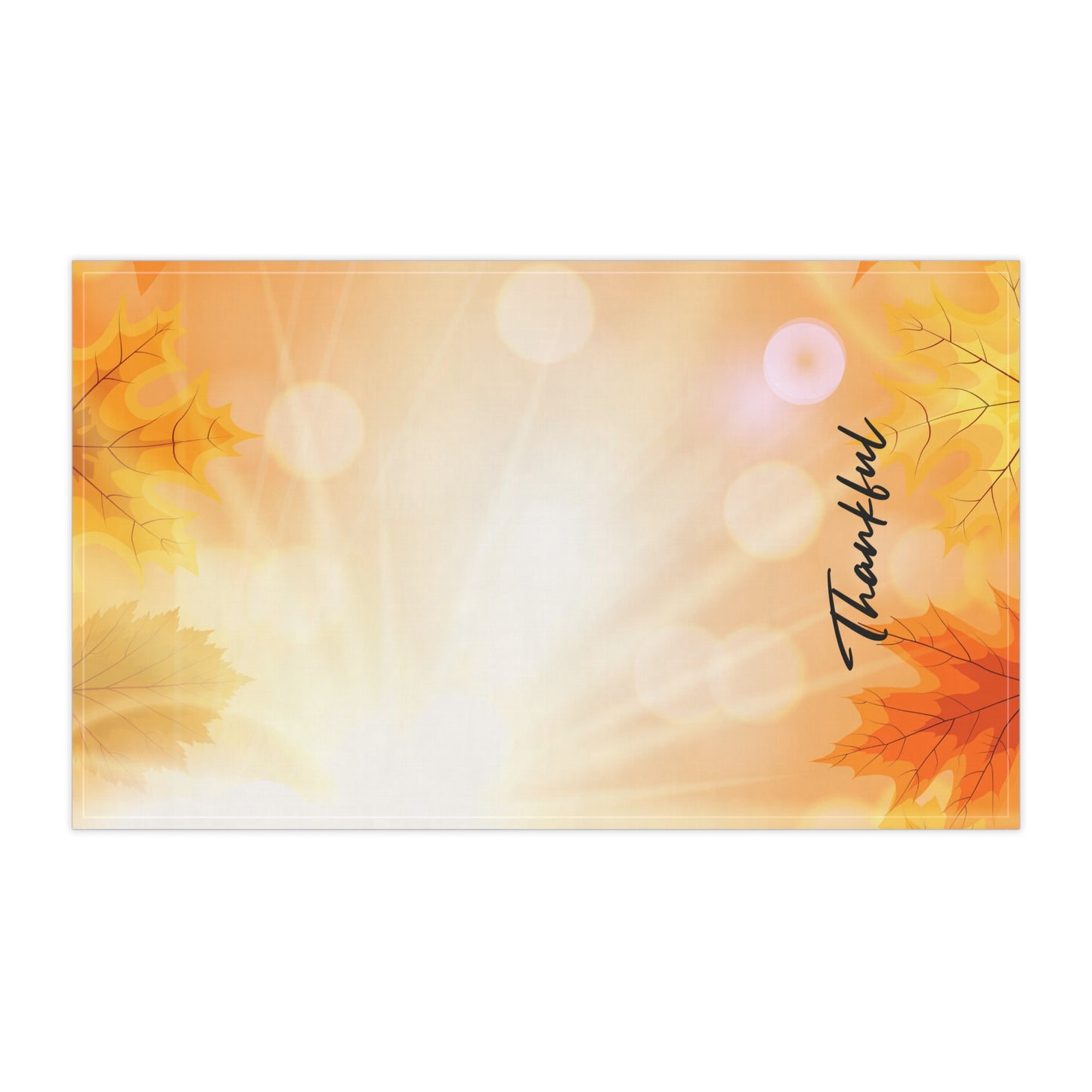 Autumn Tea Towels - "Thankful", Kitchen Decor, Gift for Home, Harvest Celebration, Seasonal Kitchen Accessories