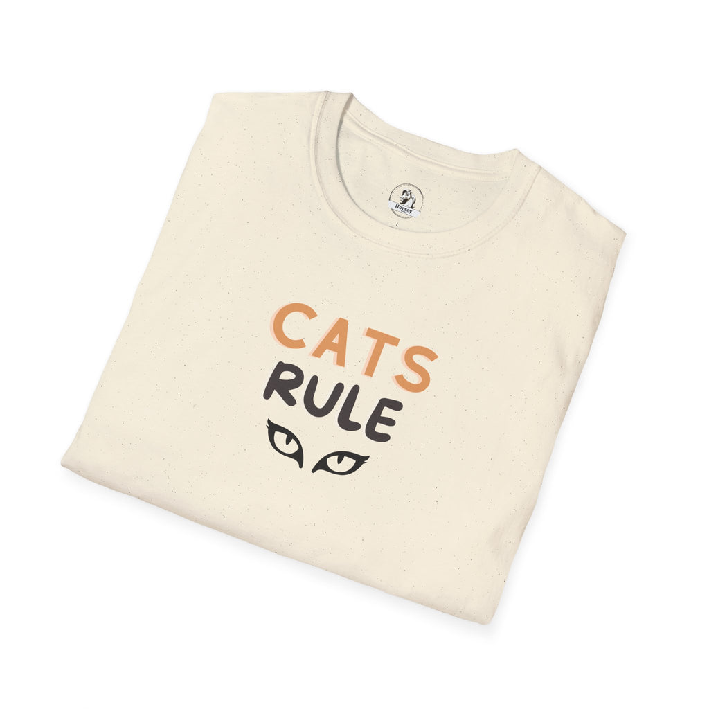 Cats Rule T‑Shirt — Cute Cat Eyes Graphic Tee for Cat Lovers